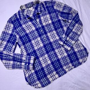 J Crew Blue Plaid Shirt